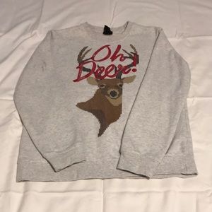 Christmas graphic crew neck sweatshirt